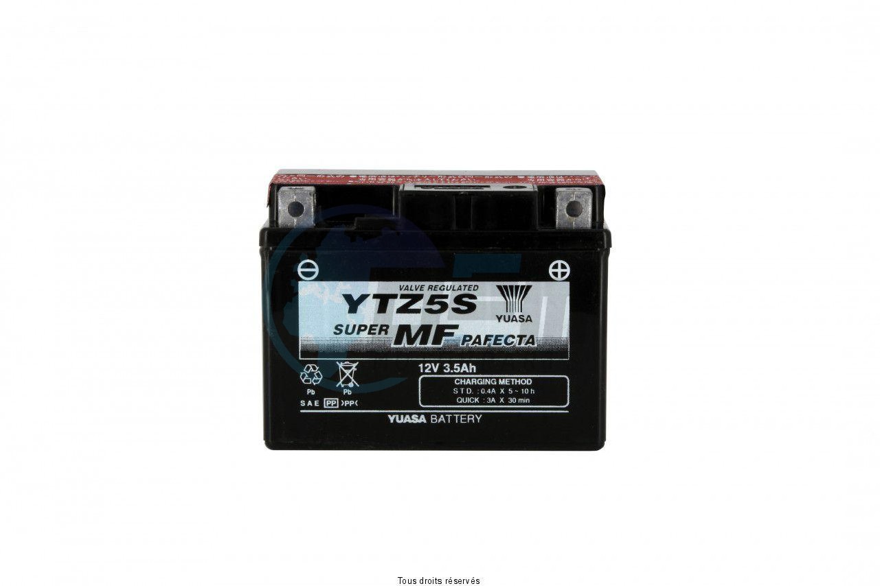 Product image: Yuasa - 812058 - Battery TTZ5-S - AGM with Acid L 114mm  W 71mm  H 86mm 12v 3ah Delivery with Acid  1