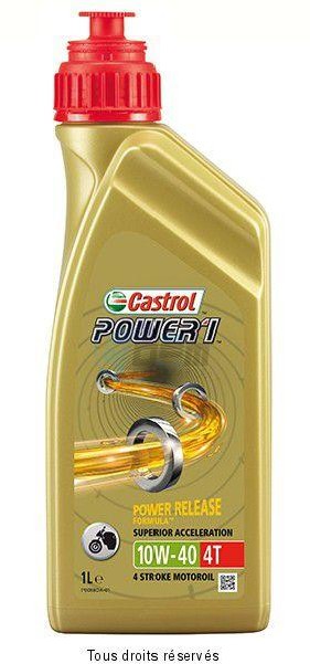 Product image: Castrol - CAST15043E - Oil 4T 10W40 POWER1 1L - Semi Synthetic  0