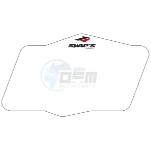 Product image: Swaps - PLQSWB - Front Number Plate White 