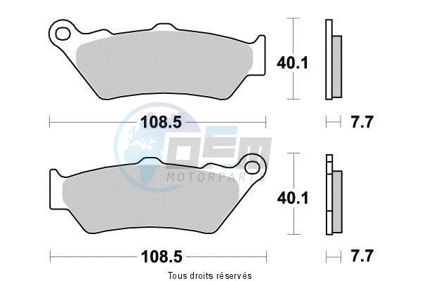 Product image: Sifam - S1958N - Brake Pad Sifam Sinter Metal   S1958N  1