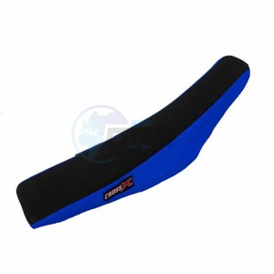 Product image: Crossx - M419-2BBL - Saddle Cover YAMAHA YZF 450 2018-2020 YZF 250 2019-2020 WRF 250 2020 WRF 450 19-20 TOP BLACK- SIDE BLUE (M419-2BBL) + COUVRE CACHE RESERVOIR INCLUS 