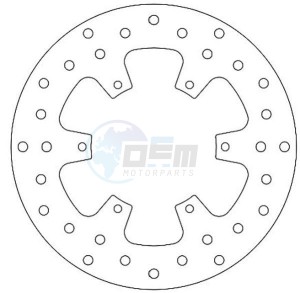 Product image: Ferodo - FMD0398R - Brake disc fixed PIAGGIO - Approval TÜV 