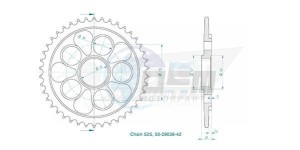 Product image: Esjot - 50-29036-42 - Chainwheel Steel Ducati - 525 - 42 Teeth- Made in Germany 