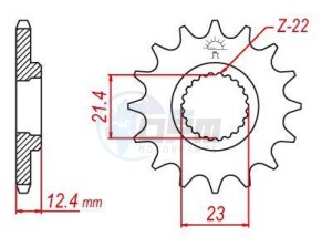 Product image: Esjot - 50-32160-14 - Sprocket Yamaha - 520 - 14 Teeth -  Identical to JTF1593 - Made in Germany 