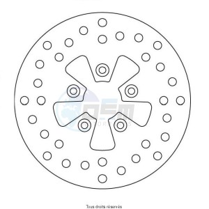 Product image: Sifam - DIS1080 - Brake Disc Italjet Ø174x60x38  Mounting holes 5xØ6,5 Disk Thickness 4 