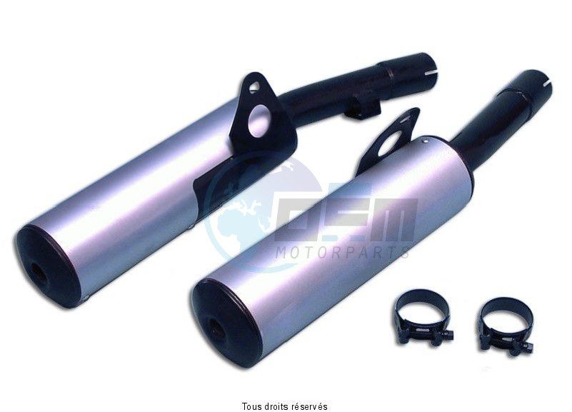 Product image: Marving - 01K2080 - Silencer  Rond GPZ 600 R/GPX 600 R Approved - Sold as 1 pair Rond Ø100 Black Cover Alu  0