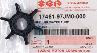 Product image: Suzuki - 17461-97JM0 - Impeller DF2/2.5  ('12~)  0