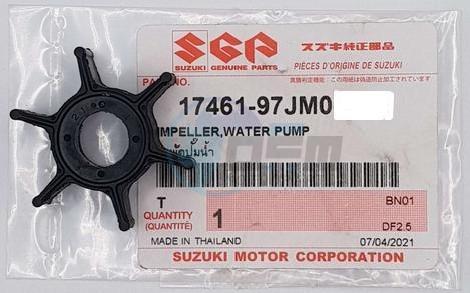 Product image: Suzuki - 17461-97JM0 - Impeller DF2/2.5  ('12~)  1