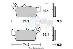 Product image: Vesrah - VD144/2JL - Brake Pad Vesrah Sinter Metal      VD144/2JL 