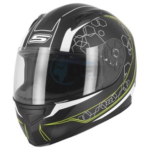 Product image: S-Line - IAP1G1905 - Helmet Full Face S448 APEX GRAPHIC - Black Mat/Yellow Fluo - Size XL 