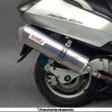 Product image: Giannelli - 73650A2 - Silencer  SILVERWING 400 '06  600 01/06 EU Approved  Silencer  Alu  0