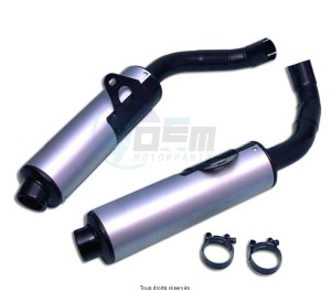 Product image: Marving - 01H2094 - Silencer  Rond VFR 750 F 88/89 Approved - Sold as 1 pair Rond Ø100 Black Cover Alu 
