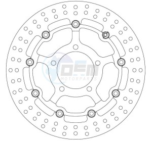 Product image: Ferodo - FMD0410RX - Brake Disc Floating KAWASAKI - Approval TÜV 