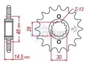 Product image: Esjot - 50-35004-16 - Sprocket Honda - 530 - 16 Teeth -  Identical to JTF339 - Made in Germany 