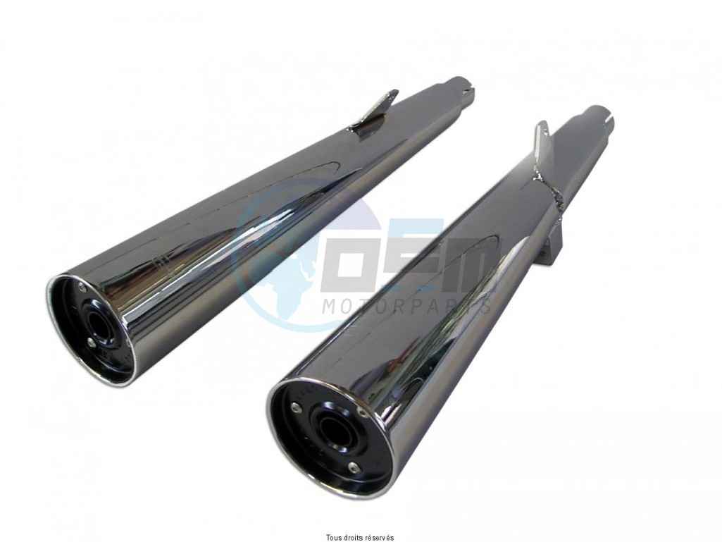 Product image: Marving - 01H2090 - Silencer  MARVI VF 750 CUSTOM 86 Approved - Sold as 1 pair Chrome   0