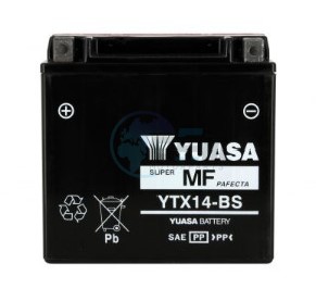 Product image: Sym - 1Y01REA01-Y - BATTERY YTX14-BS  WITH ACID  0
