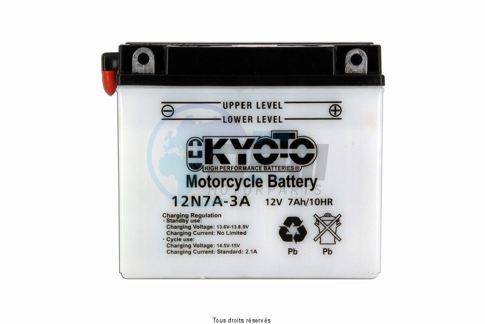 Product image: Kyoto - 712081 - Battery 12n7a-3a L 151mm  W 61mm  H 131mm 12v 7ah Acid 0,46l  1