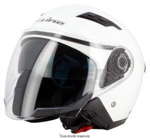 Product image: S-Line - DJD1G2001 - Demi Jet Helmet S760 White XS Double Visor 