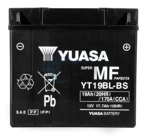Product image: Yuasa - 812190 - Battery YT19BL-BS AGM Delivered with acid pack 