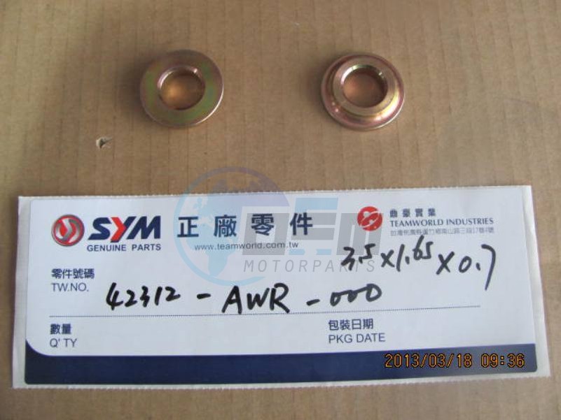 Product image: Sym - 42311-H9A-000 - RR. AXLE COLLAR  1