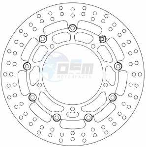 Product image: Ferodo - FMD0394RX - Brake Disc Floating YAMAHA - Approval TÜV 