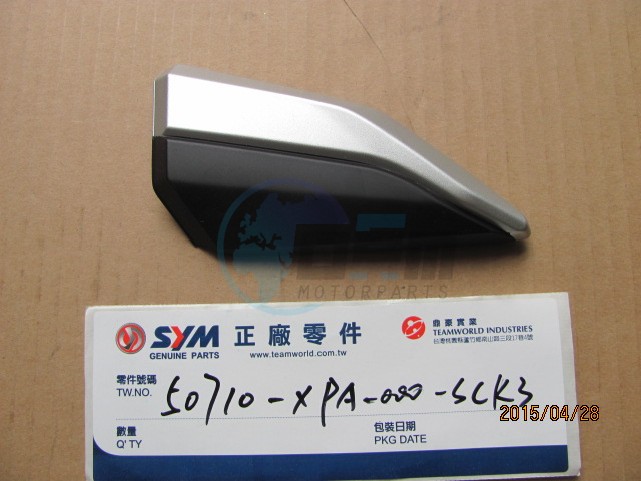Product image: Sym - 50710-XPA-000-SCK3 - L. PILLION STEP COVERS-882U BK-09TUG  0
