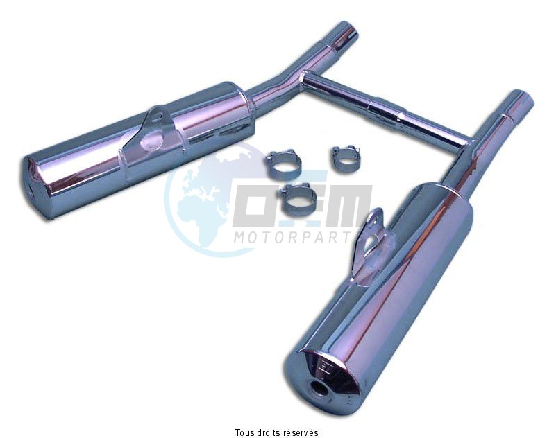 Product image: Marving - 01K2117 - Silencer  Rond EN 500 Approved - Sold as 1 pair Ø110 Chrome   0
