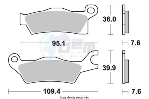 Product image: Sifam - S2020N - Brake Pad Sifam Sinter Metal   Can-Am   