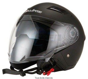 Product image: S-Line - DJD1F1002 - Demi Jet Helmet S760 Black Mat S Double Visor 