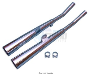 Product image: Marving - 01K2075 - Silencer  MARVI Z 750 2 CYLINDERS Approved - Sold as 1 pair Chrome  