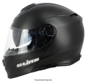 Product image: S-Line - MS81F1006 - Flip up Helmet S550 Black Mat XXL Dual Face - Uni Double Visor with Pinlock 