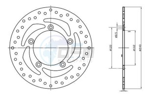 Product image: Sifam - DIS1366 - Brake Disc DIS1366 Ã˜240mm 