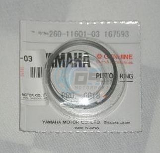 Product image: Yamaha - 260116010300 - PISTON RING SET (STD)  0