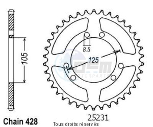 Product image: Sifam - 25231CZ56 - Chain wheel Hm 50 Derapage 02-03   Type 428/Z56 