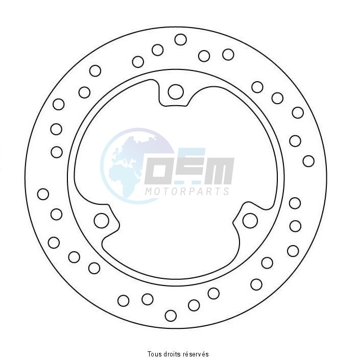 Product image: Sifam - DIS1070 - Brake Disc Honda Ø220x125x104  Mounting holes 3xØ10,5 Disk Thickness 4  0