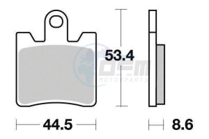 Product image: Ferodo - FDB2085SM - Brakepad Sinter metal Sinter Grip Maxi Scooter - 4 PADS PER CALIPER 