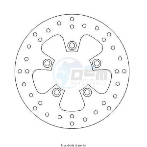 Product image: Sifam - DIS1243W - Brake Disc Piaggio Ø240x140x125,5  Mounting holes 5xØ6,5 Disk Thickness 5 