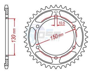 Product image: Esjot - 50-35016-39 - Chainwheel Steel Yamaha - 530 - 39 Teeth -  Identical to JTR859 - Made in Germany 