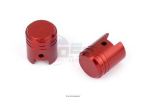 Product image: Kyoto - KP123 - Tyre Valve Cap Grand Piston Color Red for 1 pair 