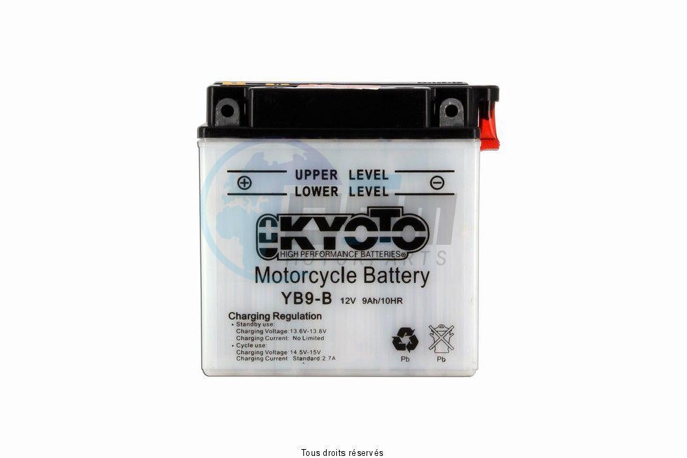 Product image: Kyoto - 712091 - Battery Yb9-b L 137mm  W 76mm  H 140mm 12v 9ah Acid 0,6l  1