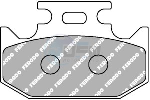 Product image: Ferodo - FDB659EF - Brakepad Organic Eco-Friction suitable for road use 