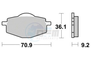 Product image: Ferodo - FDB383EF - Brakepad Organic Eco-Friction suitable for road use 