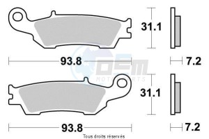 Product image: Vesrah - VD280JL - Brake Pad Vesrah Sinter Metal      VD280JL 