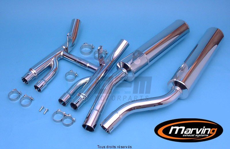 Product image: Marving - 01S2164 - Silencer  Rond GSX 1100 G 91 Approved - Sold as 1 pair Ø100 Chrome   0