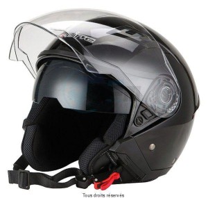 Product image: S-Line - DJD1G1001 - Demi Jet Helmet S760 Black Brilliant XS Double Visor 