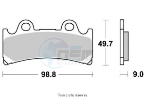 Product image: Vesrah - VD258JL - Brake Pad Vesrah Sinter Metal      VD258JL 