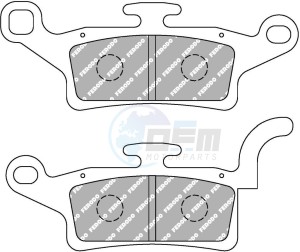 Product image: Ferodo - FDB2264EF - Brakepad Organic Eco-Friction suitable for road use 