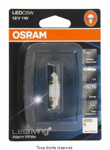 Product image: Osram - OL6418-LR4-01B - Tube Light bulb - 12v 5w Sv8.5-8 LED Retrofit 4000K Blister 1 Light bulb  