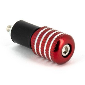 Product image:  - EMBOU13 - Bar ends Grid Ø17 Anodiseerd Red 