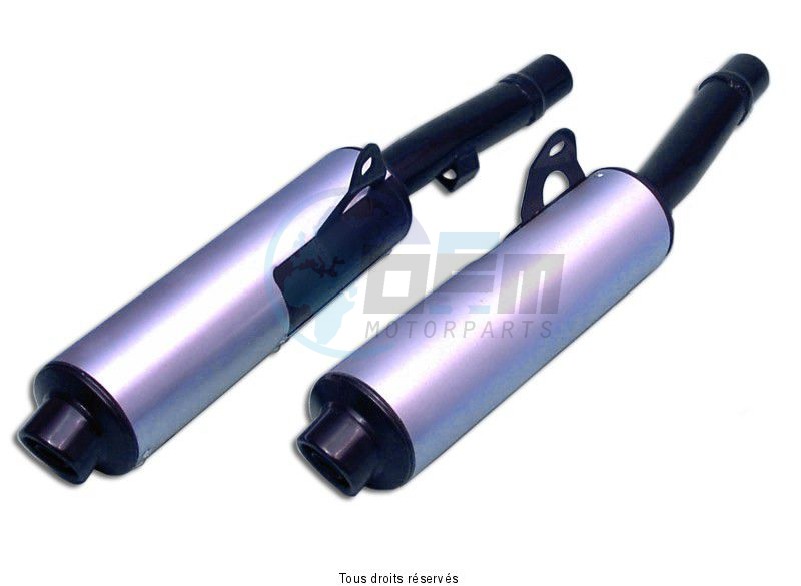 Product image: Marving - 01K2102 - Silencer  Rond ZZR 600 90/93 Approved - Sold as 1 pair Rond Ø100 Black Cover Alu  0